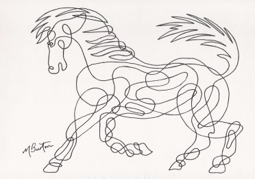 003. 1966-5. Horse. Cont line.