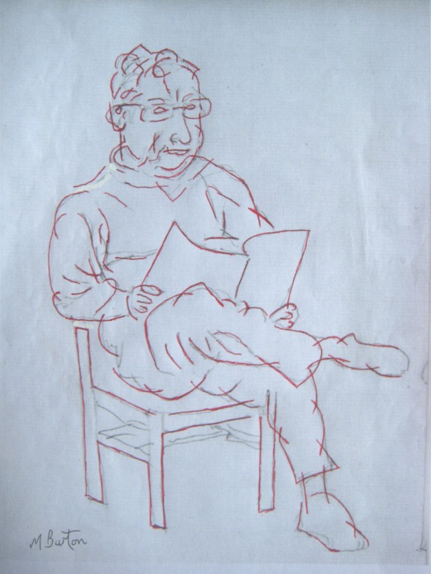 Marks for single line on Artist sketch.