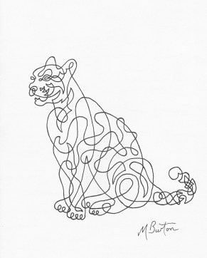 Mick Burton.  PANTHER (continuous line drawing).