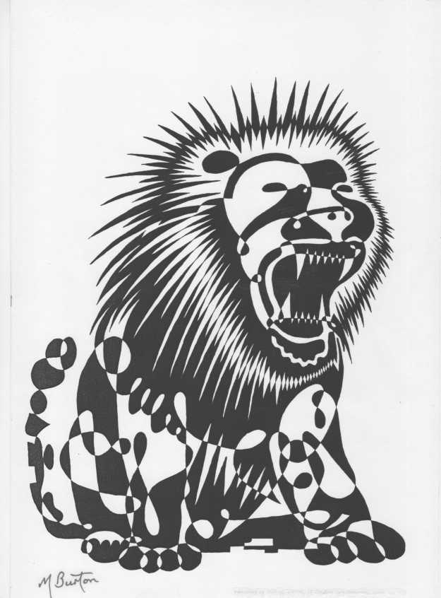016. 1967-9. Lion. Alternate shading, black.
