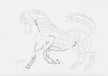 Alternative Overdraw on Continuous Line of the Horse, start A to B.