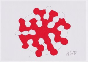 Solid colour within single continuous overdraw, with Four Colour method, showing good use of space. Mick Burton.