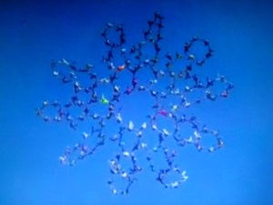 164 Skydivers head down record in Illinois, 31 July 2015.