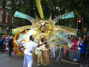 Lion King at the Leeds Carnival. Photo by Mick Burton, continuous line artist.