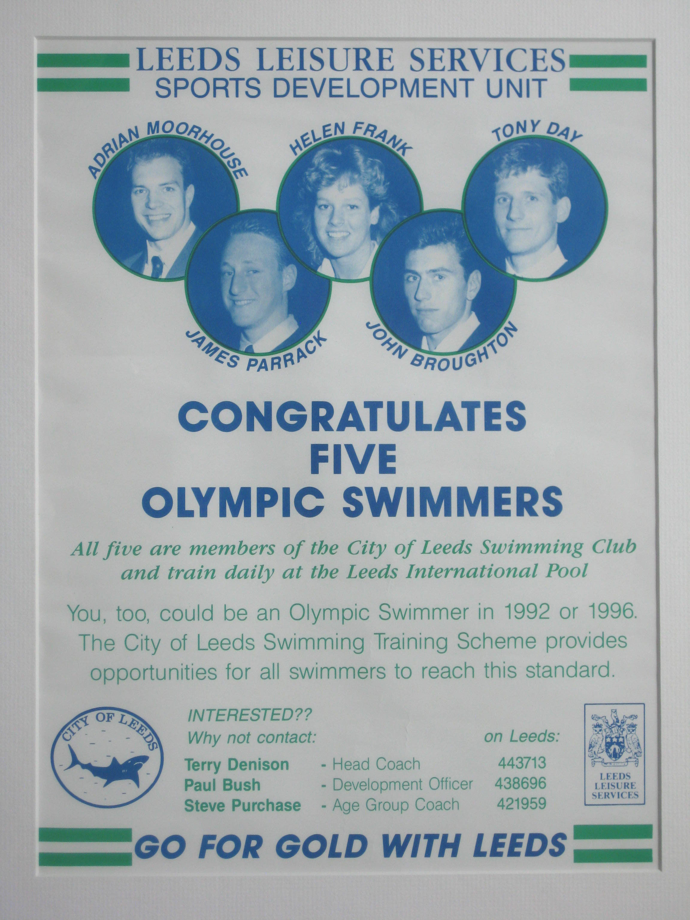 Leeds Olympic Swimmers at Seoul 1988