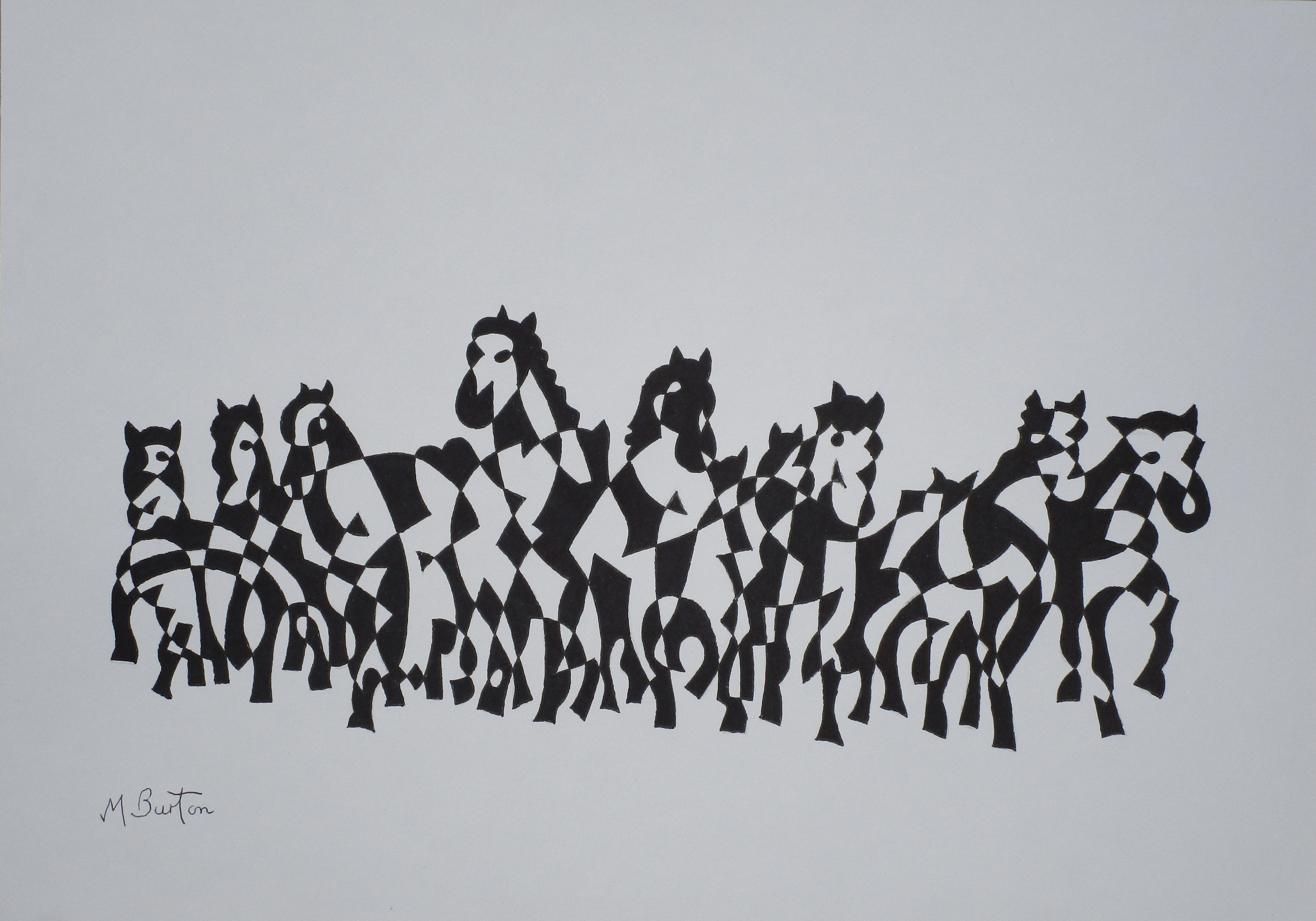 IMG_0888 - Horses black &amp; white