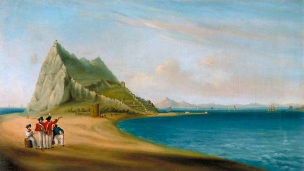 Mace, John, active 1780-1790; North View of Gibraltar from Spanish Lines