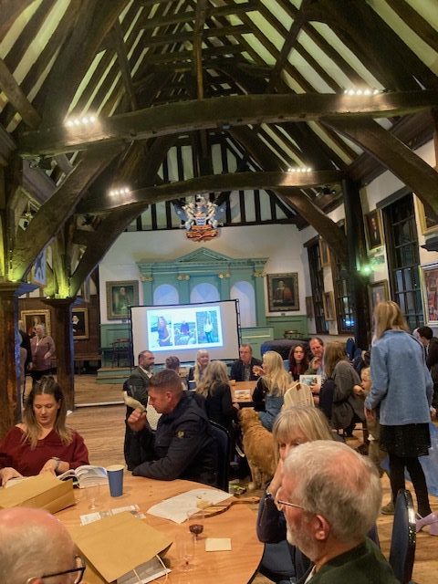 Right hand high roof within The Merchant Adventurers' Great Hall in York. Mick Burton photo at Hidden Figures of Yorkshire book launch.